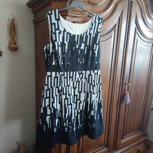 Schwarz weißes kleid 42 - schwarz-weißes, gr.